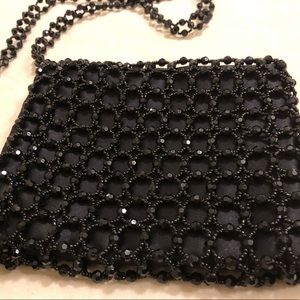 Hand beaded clutch